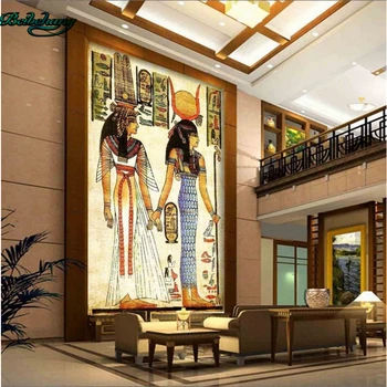 

beibehang Custom made non - woven wallpaper wall paintings ancient Egyptian pharaoh classical oil painting