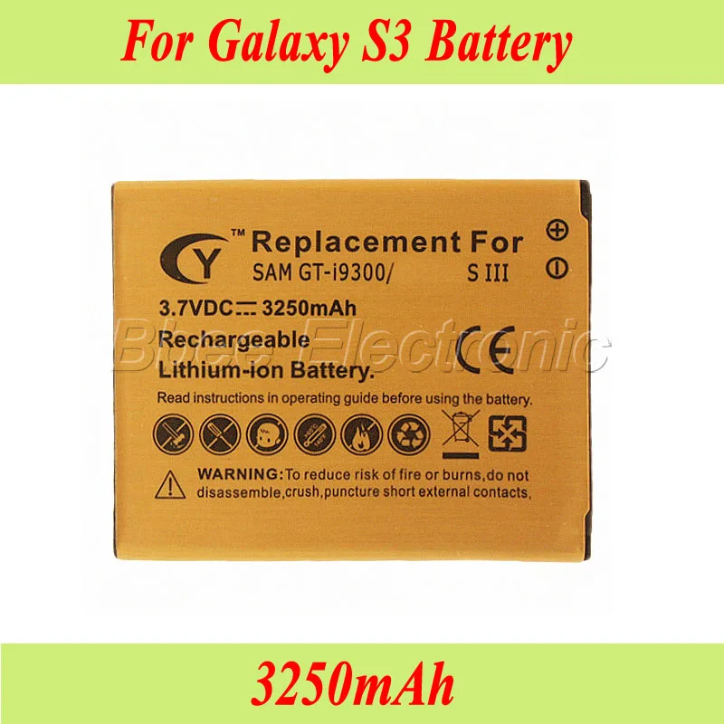 3250mAh EB L1G6LLU золотой аккумулятор для Samsung Galaxy S3 I9300 I535 i747 T999 L710 Batteria Bateria AKKU PIL|battery for