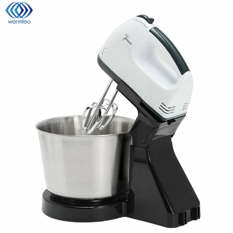 

Electric Hand Mixer Bucket Table Kitchen Egg Whisk EU Plug 7 Speed Control Food Blender Mashed Potatoes Flour Stir 220V