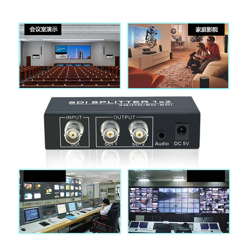 Aikexin SDI сплиттер 1x4/1x2 усилитель распределитель HD конвертер с 3 5 мм Поддержка 1 вход