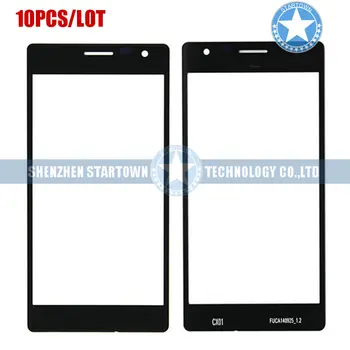 

10pcs Front Panel Outer Glass Lens Cover Screen Replacement Part for Microsoft Nokia Lumia 730 (Black)