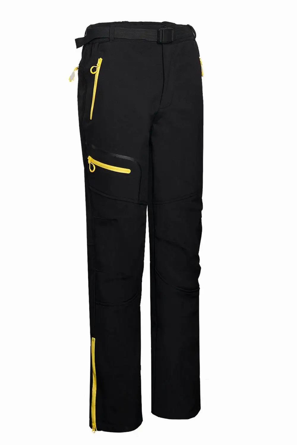 Мужские уличные комбинированные бархатные брюки для кемпинга, пеших прогулок, ветрозащитные водонепроницаемые спортивные брюки, флисовые лыжные брюки - Цвет: 2