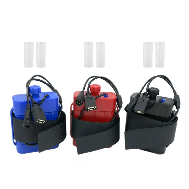 

Rechargeable Battery Case Pack Waterproof House Cover Battery Storage Box with DC/USB Charger for Bike LED Light Mobile Phone