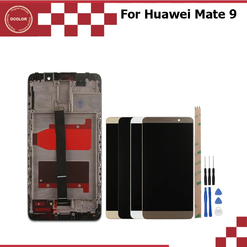 

ocolor For Huawei Mate 9 LCD and Touch Screen With Frame Assembly Repair Part 5.9 inch For Huawei Mate 9 Cell Phone+Tools