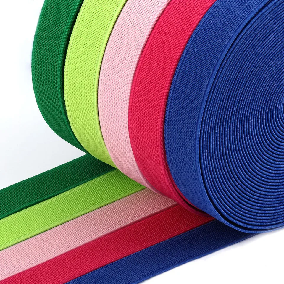 15mm/20mm/25mm Multi colors Durable High Elastic DIY Ribbon 1.5mm