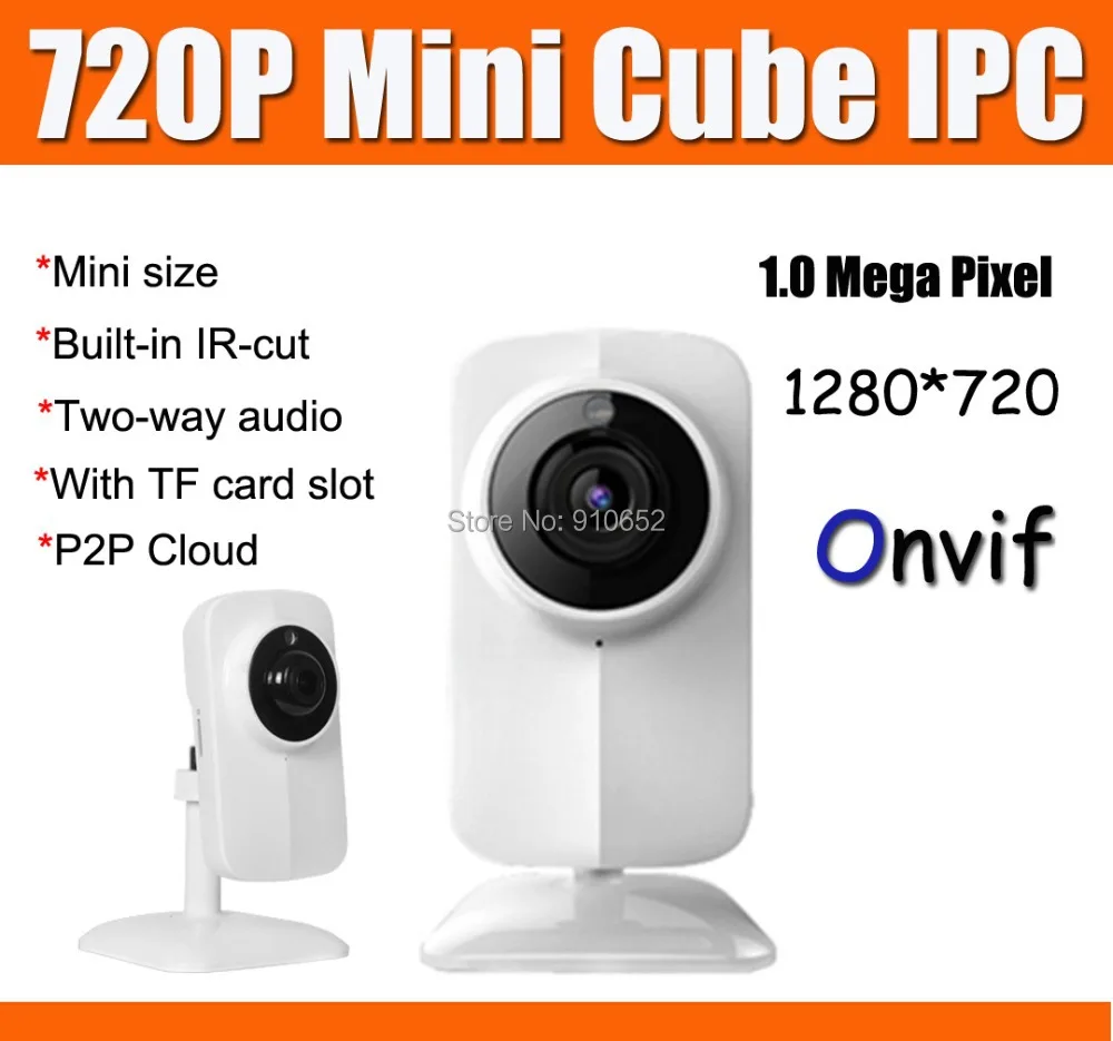 Buy 1.0MP Mini IP Camera For Home Security 720P Cube