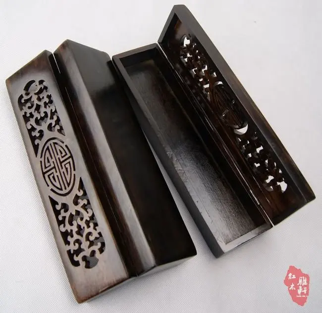 Chinese Double Lucky Wooden Chopsticks Box / Jewelry Box