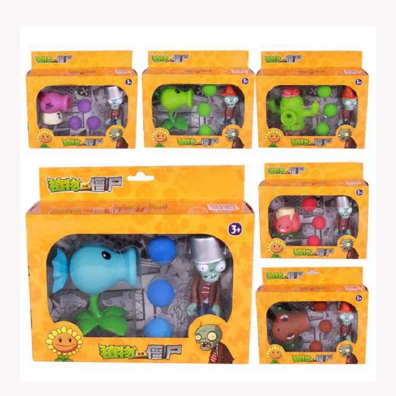 

PVZ Plants vs Zombies Pea shooter PVC Action Figure Model Toy Plants Vs Zombies Brinquedos Kids Dolls Birthday Gift