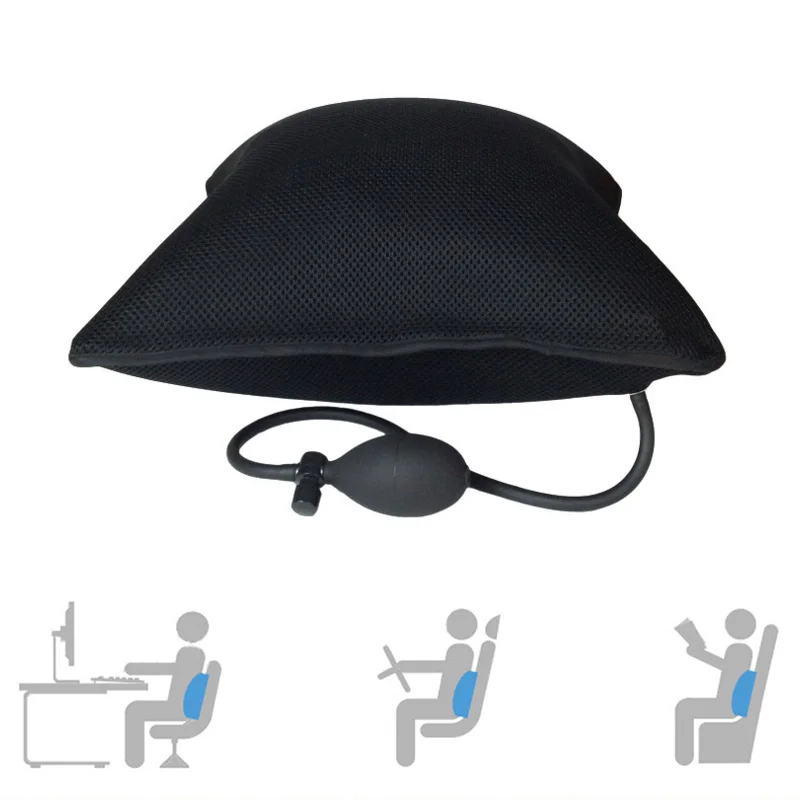 1 قطعة المحمولة نفخ كرسي داعم للفقرات القطنية أسفل الظهر وسادة الوسائد-ل كرسي مكتب و سيارة العصب الوركي ألم الإغاثة 1 قطعة المحمولة نفخ كرسي داعم للفقرات القطنية أسفل الظهر وسادة الوسائد-ل كرسي مكتب و سيارة العصب الوركي ألم الإغاثة