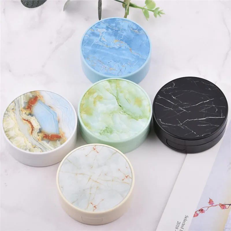 

2020 Popular Mini Round contact lenses box Marble Color contact lens case Portable lens container Lovely Travel kit box New