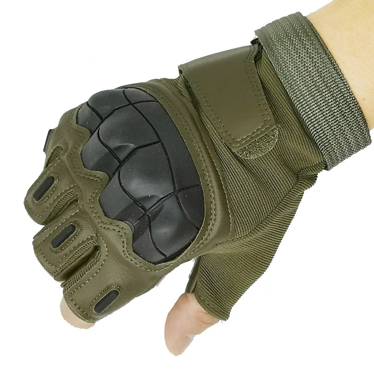 

New Outdoor Tactical Gloves Half Finger CS camouflage for Camping Hiking Gloves Men Women Anti Skid Protective Gloves khaki