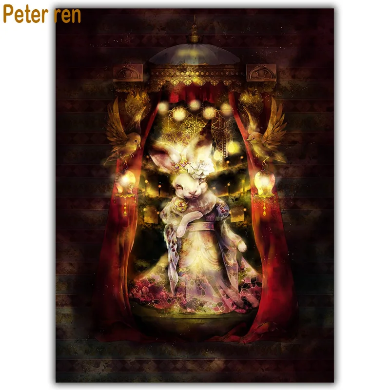 

Diy Diamond painting cross stitch kits Diamond Embroidery Rabbit Queen's palace square Diamond Mosaic Paste full canvas 40x50cm
