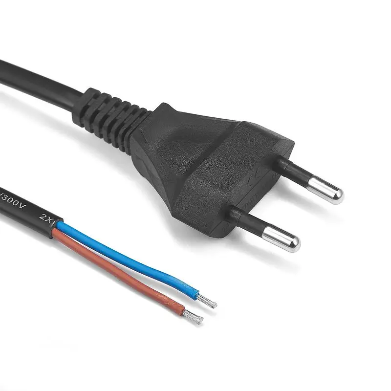 

EU Plug Power Extension Cord 1.5m 3m Pigtail Rewired Cable EU Power Cable For AC Outlet Electrical Socket Outdoor Lamp Light