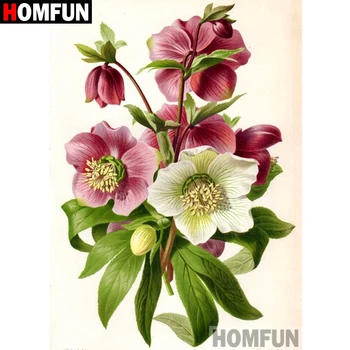 

HOMFUN Full Square/Round Drill 5D DIY Diamond Painting "Colored flowers" Embroidery Cross Stitch 5D Home Decor Gift A07828