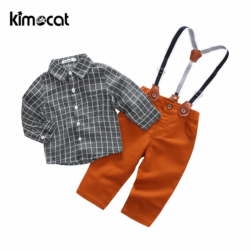 

Kimocat Boys Clothing Set 2pcs Shirt+Pants Fashion Cute Infant Newborn Baby Boy Clothes Outfit Cotton Baby Tracksuit Set