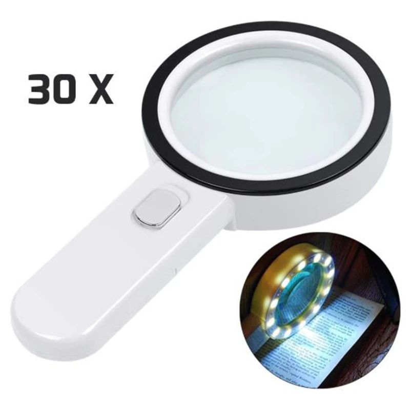 large reading magnifying glass with light
