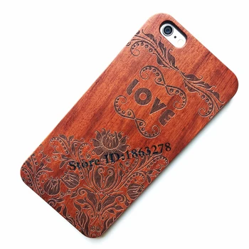 

29 Pattern Love Letter Flower Lace Real Bamboo Wood Phone Case For Iphone 7 8 Plus 8Plus 5 5S SE 6 6S 6Plus Iphone7 Wooden Cover