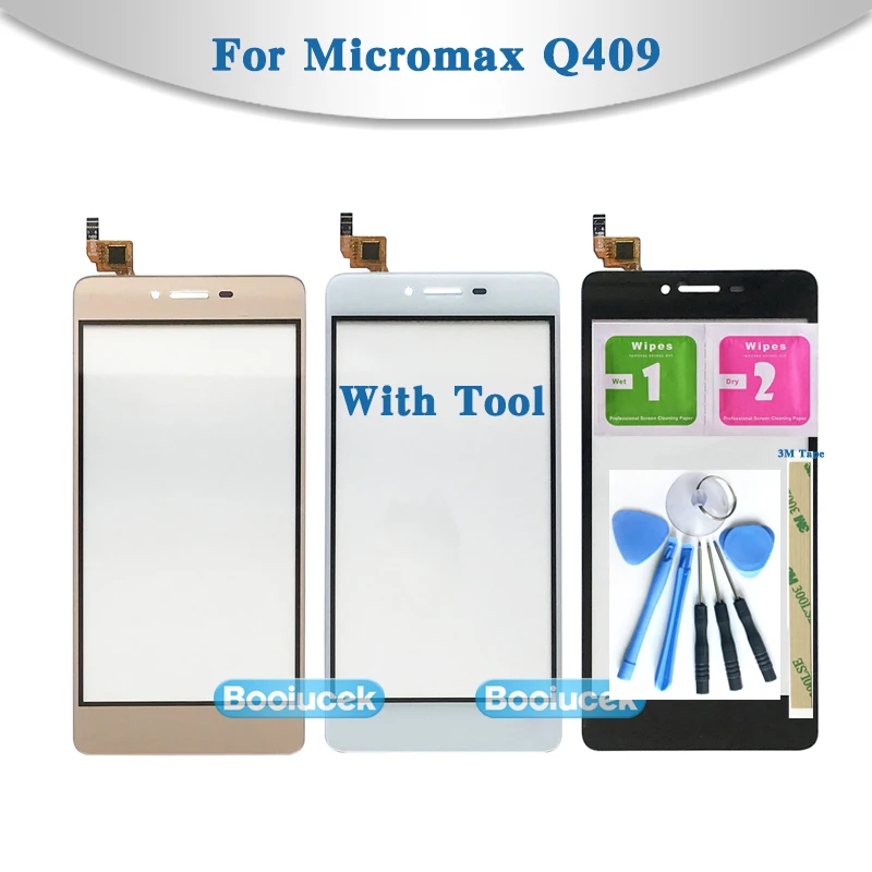 

High Quality 5.0" For Micromax Q409 Touch Screen Digitizer Sensor Outer Glass Lens Panel Black white gold