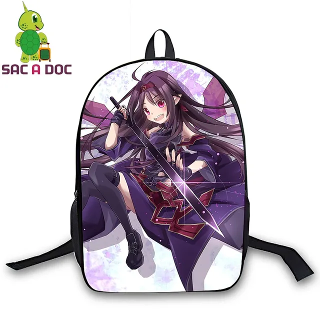 Cool Sword Art Online Backpack Anime SAO Kirito Asuna Printing School