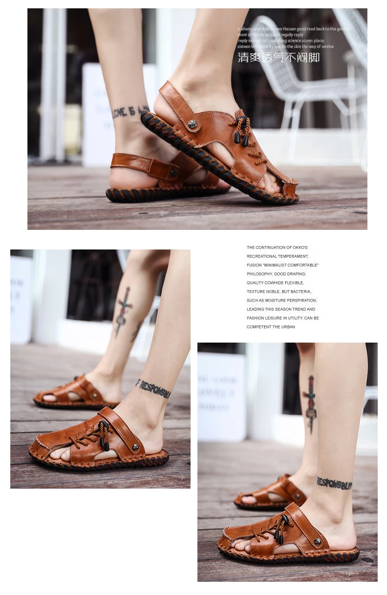 Купить пожары/мужские сандалии из искусственной кожи, брендовые летние ...