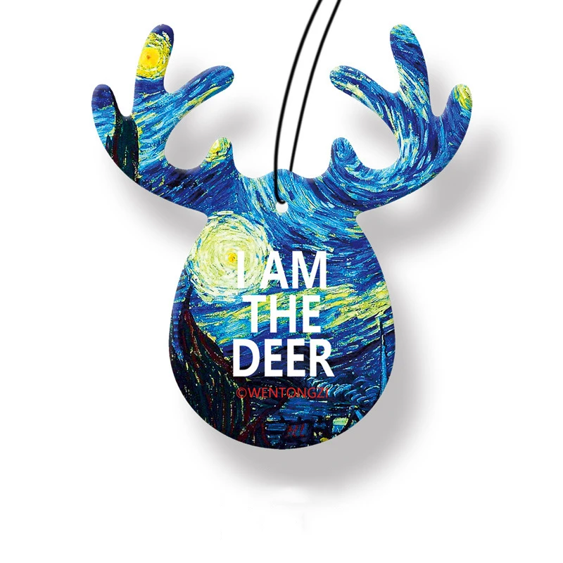 

I am a Deer Car Pendant air freshener Car rear view mirror interior mirror perfume Have a nice journey Plant refined flavor safe