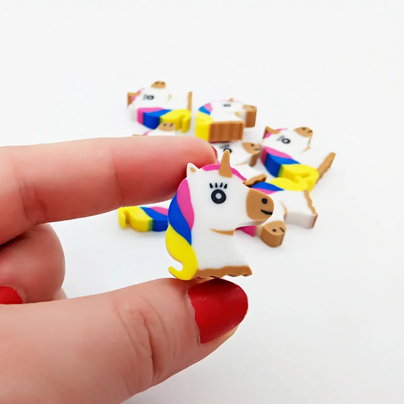 4 Pz/Set Kawaii Animale Matita Gomma Per Bambini Regalo Carino Unicorn Disegno Schizzo Disegno Scuola Forniture Per Ufficio