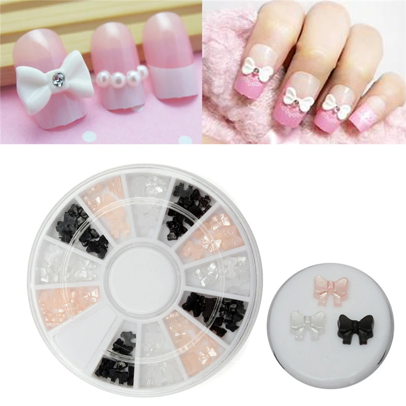 3 色ネイルアートチップステッカー Diy パールリボン蝶ネクタイ合金ラインストーンの装飾マニキュアデザイン爪アクセサリーツール Glitter Rhinestone Nail Accessoriesrhinestones Decorate Aliexpress