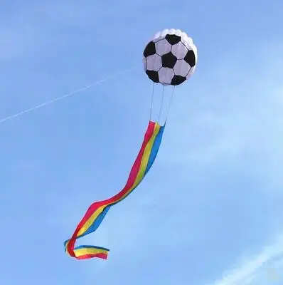 

Free shipping high quality rainbow football kite flying soft kites for adults outdoor toys wheel eagle dragon kite factory