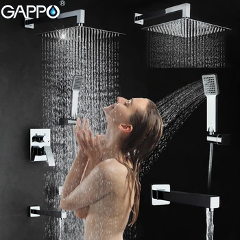 

GAPPO Wall bathroom shower faucet set bronze rainfall shower faucet chrome bathtub faucet tap waterfall head Bath Shower GA7102