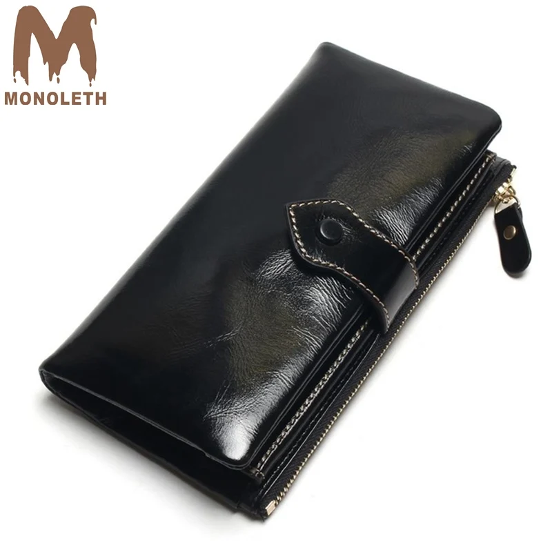 

MONOLETH 2018 New Design lady Style Women Wallets Genuine Leather High Quality Long Design Clutch Purse for women