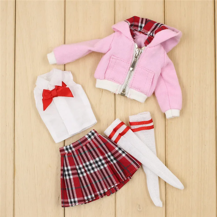 

Blyth doll A set of Pink coat with the Uniform suit for the 1/6 ICY DBS,Jessi five