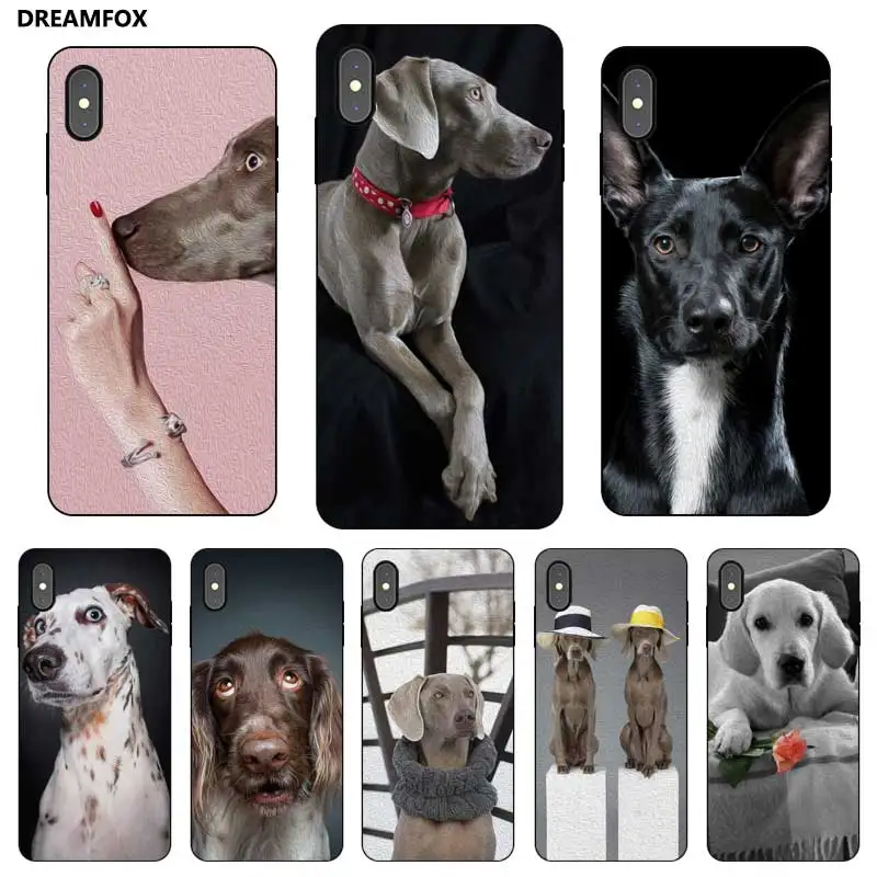 N464 Weimaraner Cute Black Silicone Case Cover For Apple iPhone 11 Pro XR XS Max X 8 7 6 6S Plus 5 5S SE |