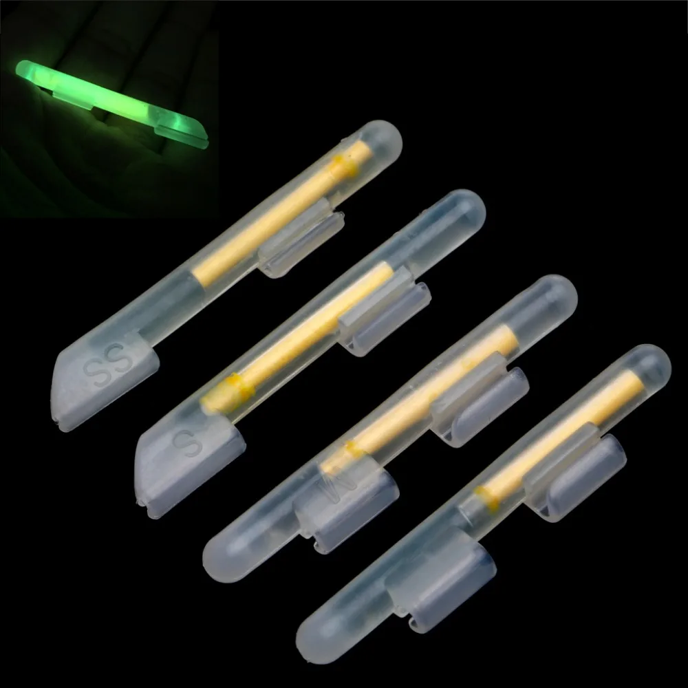 2Pcs Fishing Lightstick Light Night Float Rod Dark Glow Stick Luminous