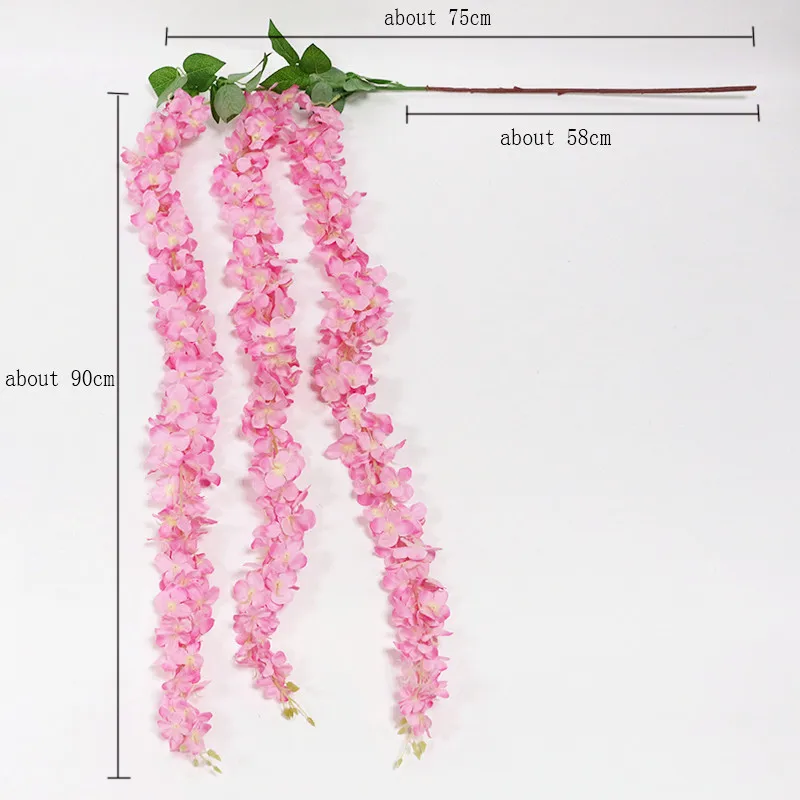 JAROWN Artificial Wisteria Wedding Decorations Flower Vines Silk Flowers For Wedding Home Party DIY Decor Accessories (19)