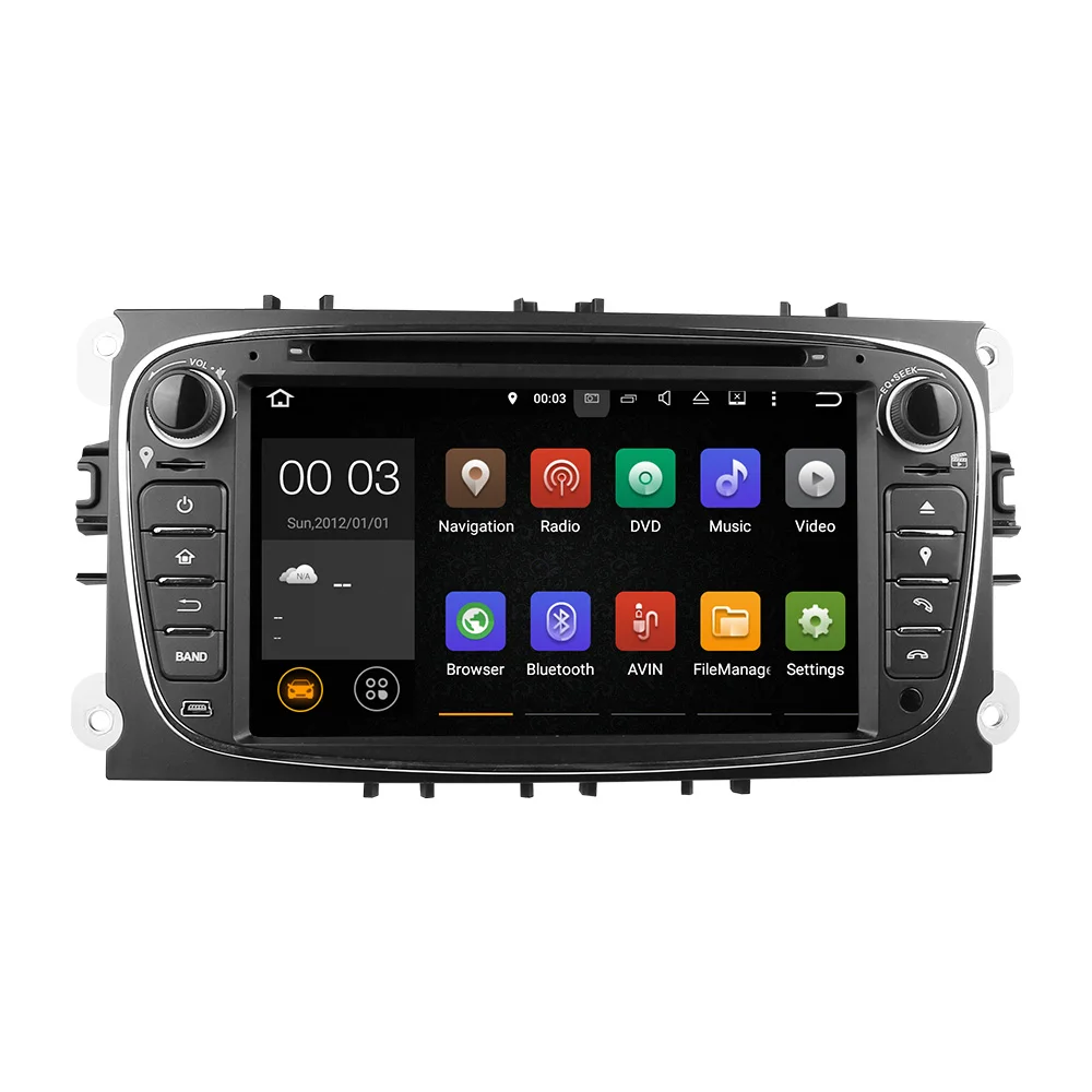  Double 2 Din 7 inch Quad Core Car DVD Player For Ford Focus Android 5.1 GPS Navigation Radio 3G WIFI AUX Multimedia System Audio 