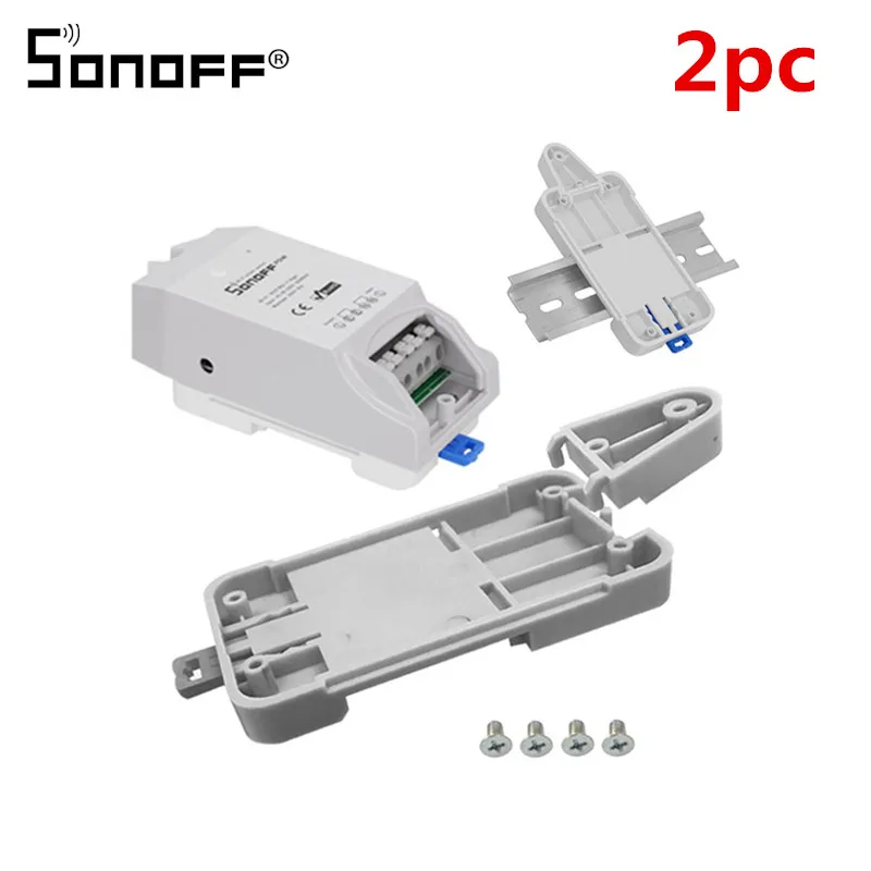 2 шт. SONOFF dr Din Rail лоток Регулируемый установленный рейку Чехол Держатель решение для Sonoff Basic/RF/POW/TH16/TH10/DUAL