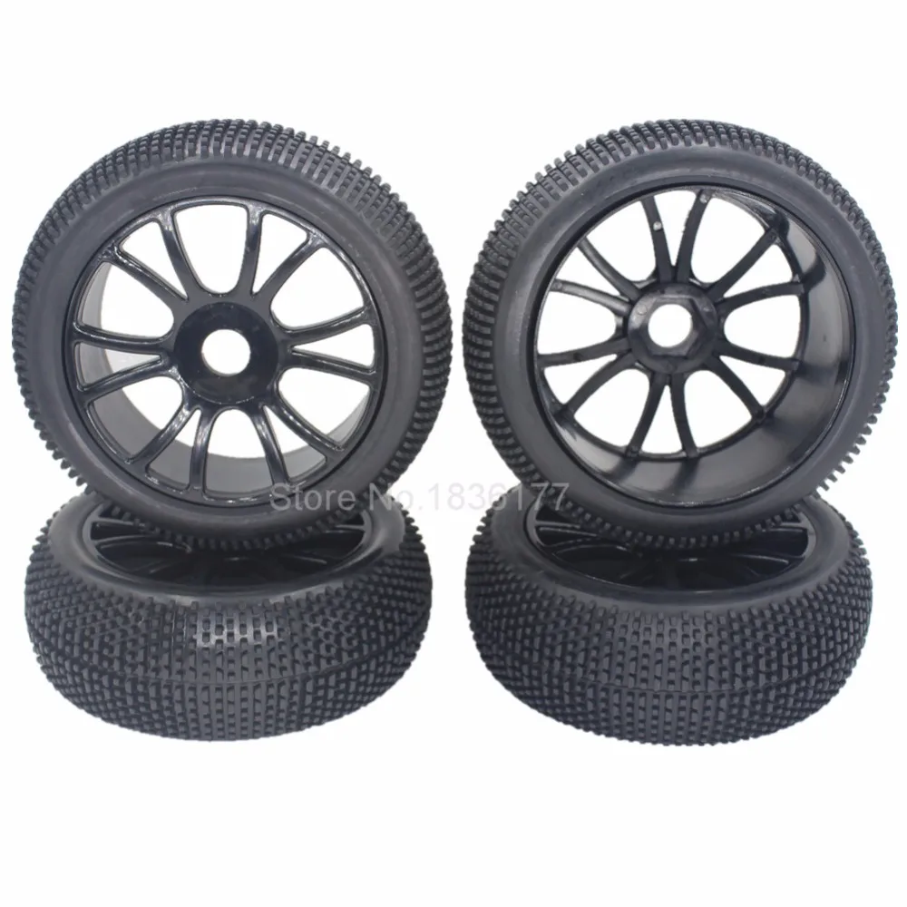 4 Pieces 3 2 RC 1 8 Off Road Buggy Car Wheels Tires 115mm 17mm Hub
