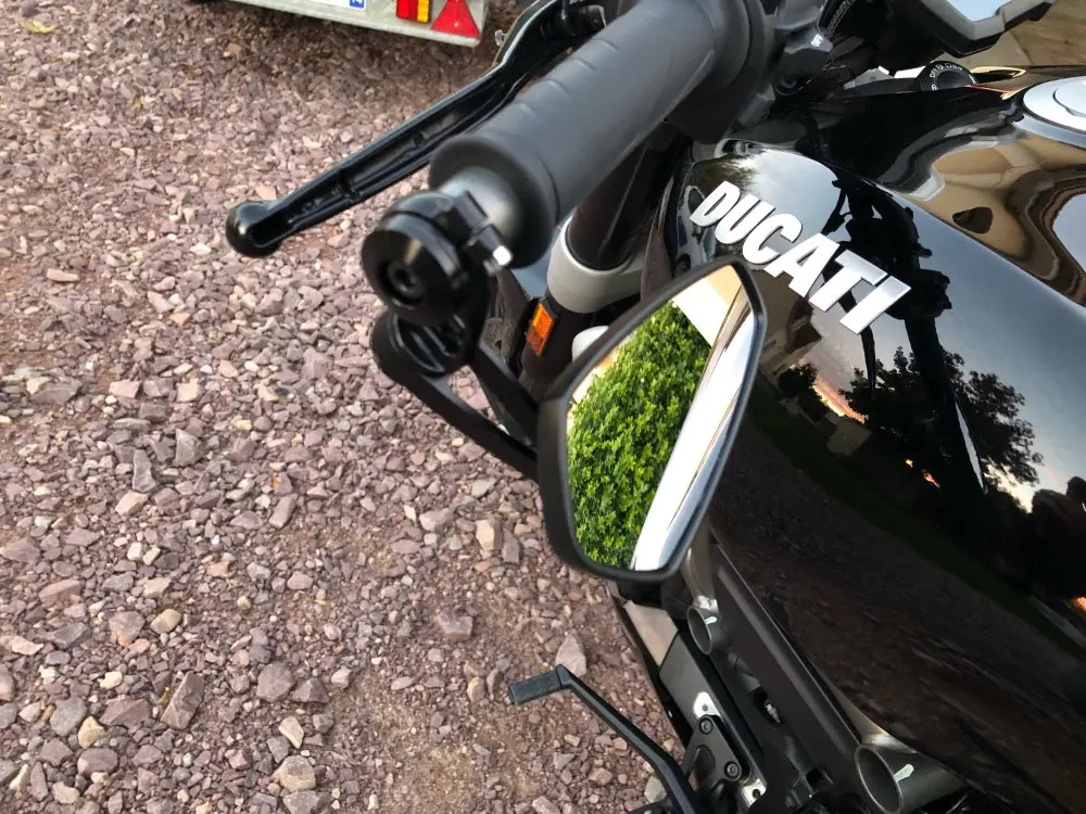 Motocicleta de Alumínio Câmera de Visão 1 Par Espelho da 7 e 8 22mm Motorbike Bicicleta Guiador Bar End Side Espelho Retrovisor Universal Traseira Espelhos 9 Acessórios e espelhos laterais