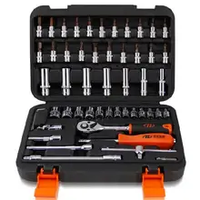 53pcs/set Socket wrench set Auto sleeve ratchet wrench fast combination 1/4-6.3mm