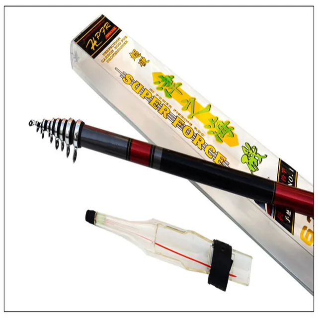 Cheap GW top dia 1.7 mm shrink length 107 cm carbon Rock Fishing Rod 5/6/7 Sections fishing weight 2.3kg telescopic fishing rod