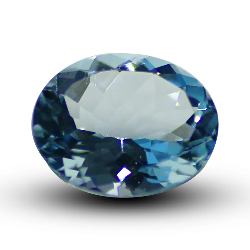 Натуральное неоптимизированное чистое стекло Аквамарин голый камень камень кольцо поверхность поддержка на заказ может быть отправлен за границу осмотр - Цвет: NO.8