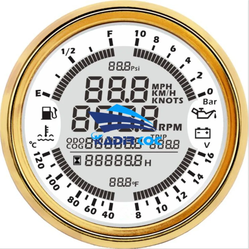 Новейшие мульти-измерительные приборы цифровые спидометры GPS 0-10Bar машинное масло манометры 8-16 в вольтметр Tach 85 мм Температура воды измерители