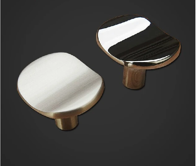 Fashion 10pcs Single Brushed Knobs and Stainless Steel Silver