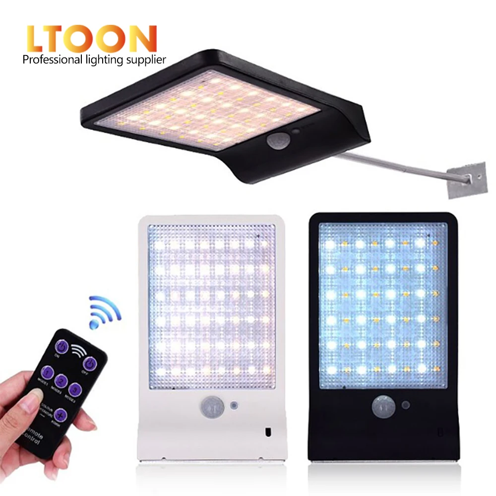 

[LTOON] 48 leds Solar Light Color Adjustable With Controller Three Modes Waterproof Lamp Lights For Outdoor Garden Wall Street