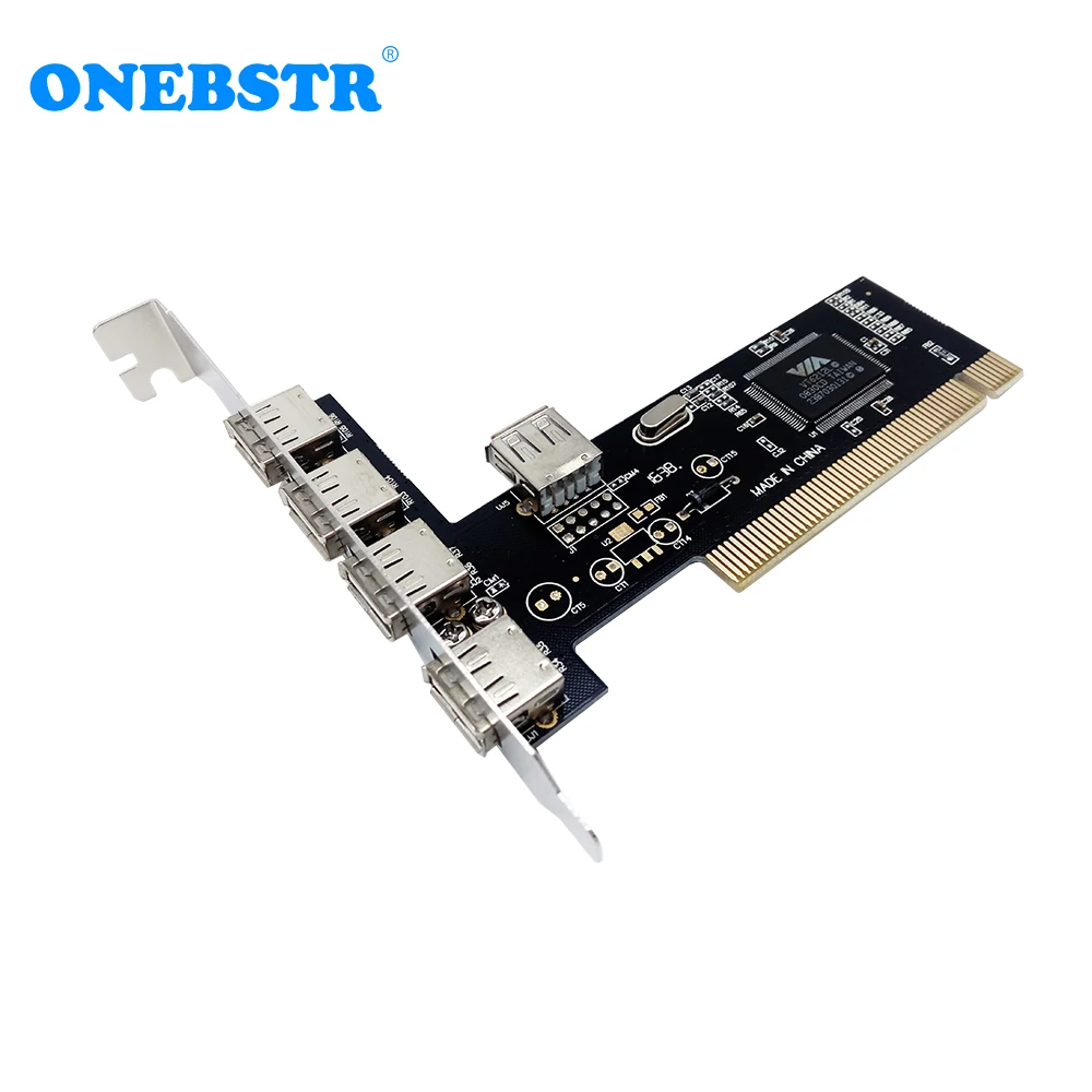 

PCI-USB Expansion Card PCI To USB Built-in USB Adapter Card One-fourth VT6212L Chip Plug and Play