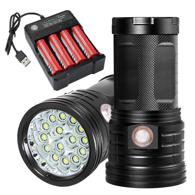 

Powerful Led Flashlight Rechargeable 18650 Ultra Bright 3800-22800LM Led Torch USB T6 Flashlight Lamp Outdoor Camping Power Bank