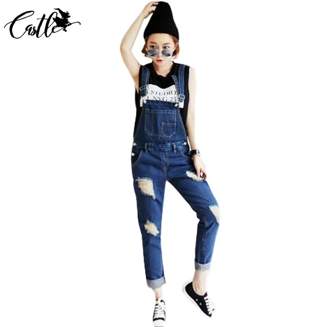 2017 Baru Korea Streetwear Ripped Celana Jeans Longgar 