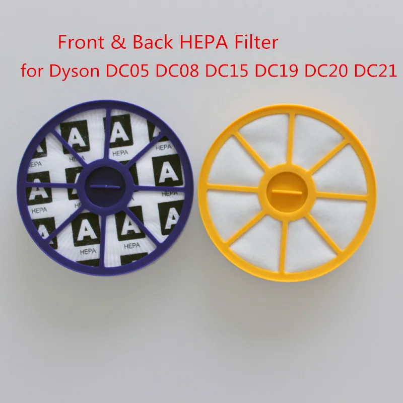 

Front & Back HEPA Filter Kit Filter Set for Dyson DC05 DC08 DC15 DC19 DC20 DC21 Vacuum Replacement