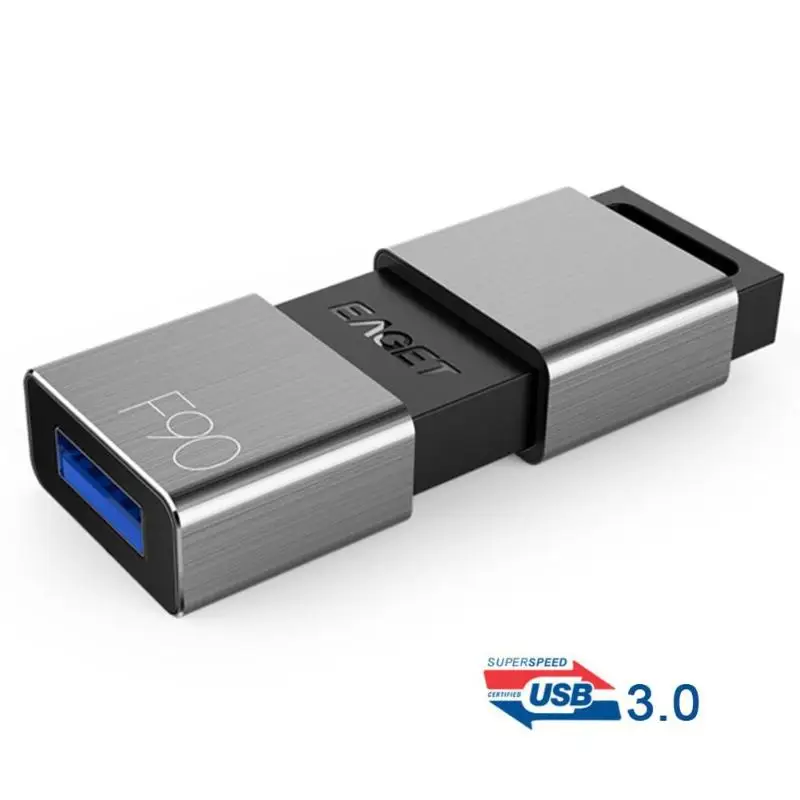 EAGET F90 металлический USB флеш-накопитель 16 ГБ 32 ГБ 64 Гб 126 ГБ 256 ГБ USB 3,0 Флешка карта памяти, Флеш накопитель Mini USB флеш-накопитель U диск