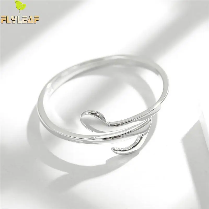 Женское Открытое кольцо с музыкальной нотой из серебра 100% пробы|open ring|brand rings for